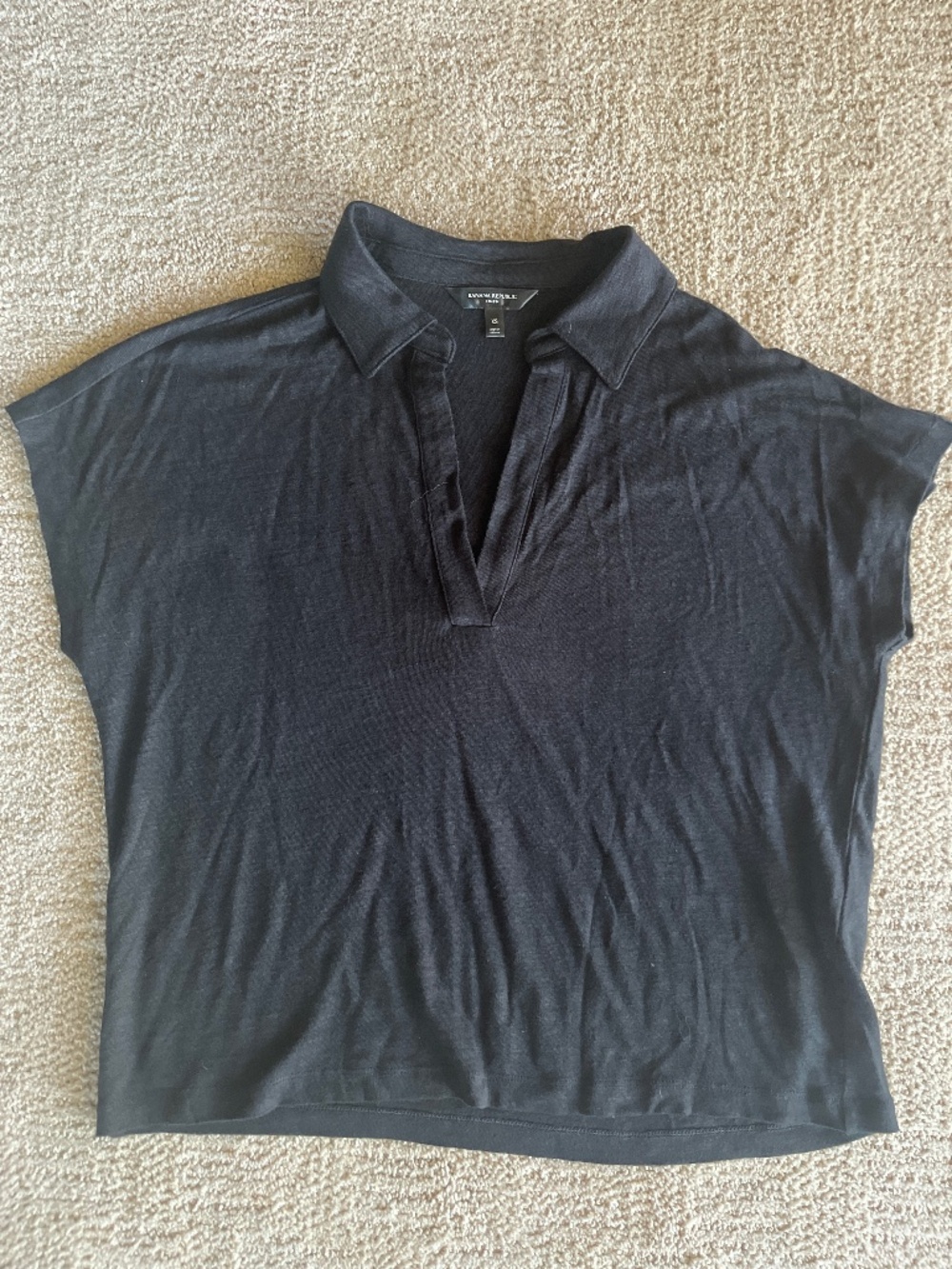 Black Banana Republic linen polo shirt